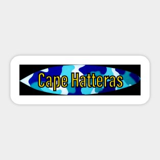 Camo Surfboard Cape Hatteras Sticker